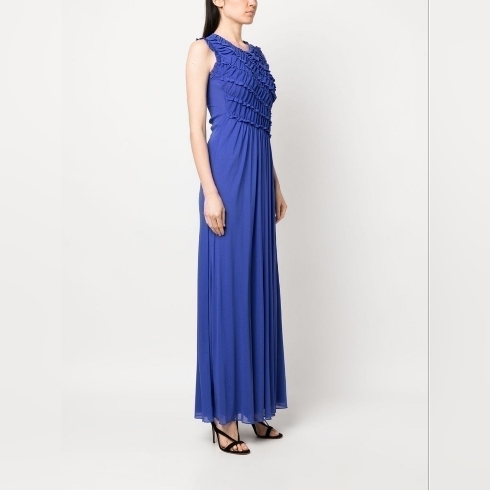 DVF Diane von Furstenbergruffle-detail fluted dress Size Small - Picture 5 of 15